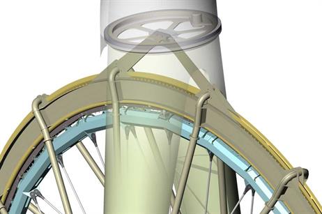 The ST10 features a 164-metre rotor. However the blades are shorter than conventional turbines, resulting in around 40%-50% less mass. 