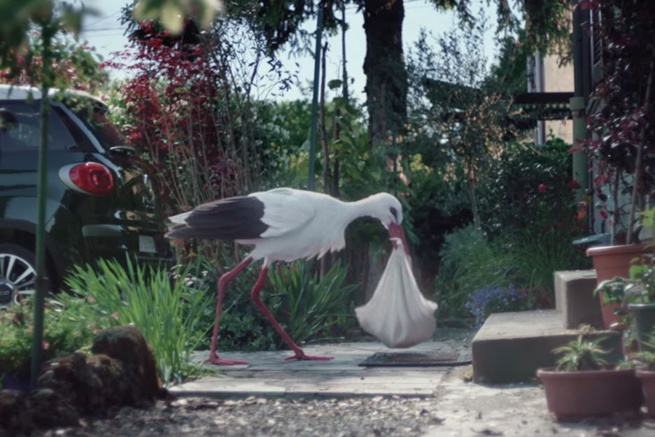 Turkey of the week: Fiat "Why do storks prefer the new Fiat 500L?" by Leo Burnett