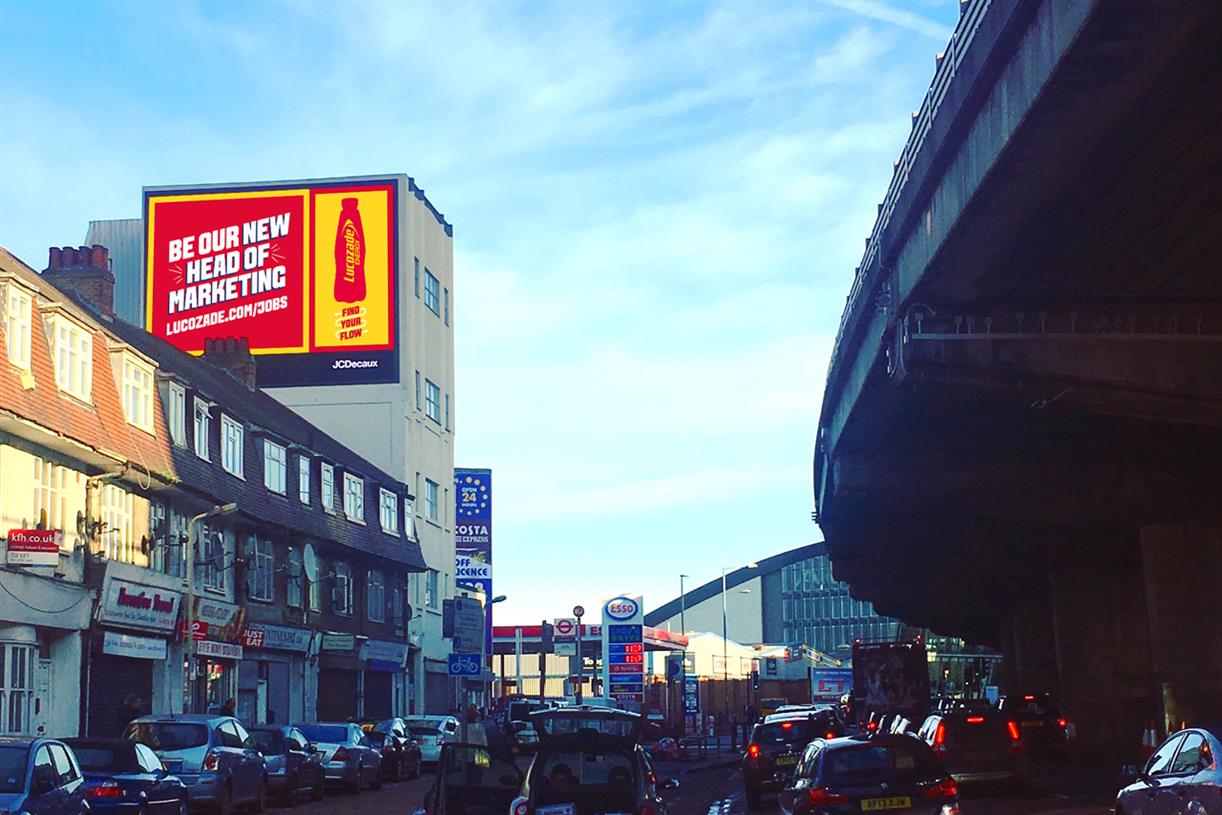 Lucozade thinks big in hunt for new senior marketer