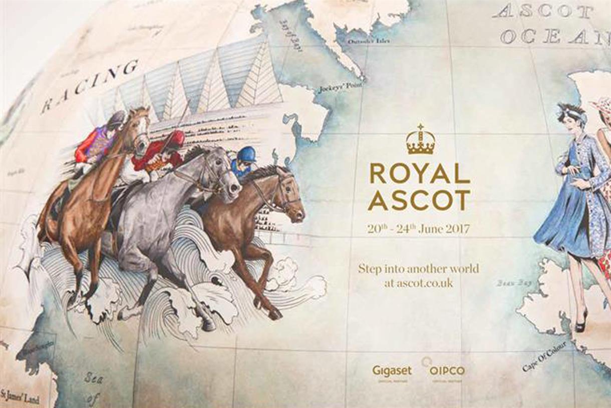 A closer look at the globe by Bellerby & Co for Royal Ascot's heritage campaign