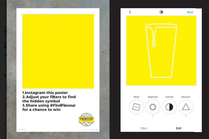 Fuller's craft lager brand Frontier launches 'blank' outdoor ads with hidden messages
