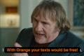 Orange 'gold spot featuring Gerard Depardieu' by Fallon