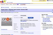 Ebay... interns up for sale