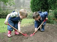 Digging in at Sandfield Natural Play Centre, Merseyside Digging in at Sandfield Natural Play Centre, Merseyside