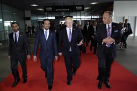 Boris Johnson and Sheikh Sultan Bin Tahnoon Al Nahyan