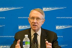 A mandatory target needs to be added to a pared-down energy bill released by Senate Majority Leader Harry Reid (pictured)