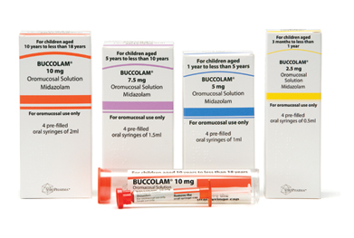 Buccolam is available in four colour-coded pre-filled oral syringes, each suitable for different age groups