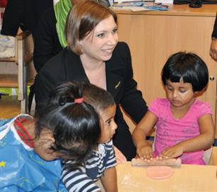 Children's minister Sarah Teather visiting a children's centre last year