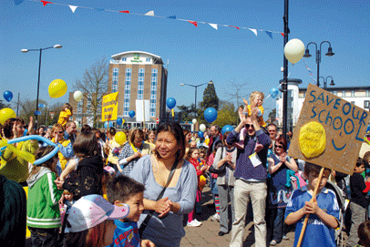 Supporters protest at Kenilworth Nursery School