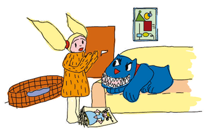 The Blue Dog DVD lets children choose how to behave safely at home with a family pet