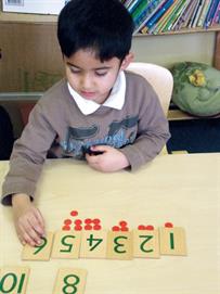 A pupil in the Foundation department at Gorton Mount