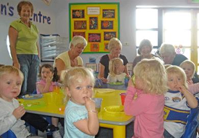 A grandparents' group at West Allerdale children's centre, rated by Ofsted as one of the best in the country