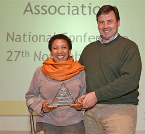 Montessorian of the Year Berhane Dory from London Metropolitan University with Philip Bujak, CEO of Montessori St Nicholas UK