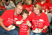 Carers and children at the lobbying event