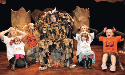 The cast from The Gruffalo are supporting I CAN's Chatterbox Challenge