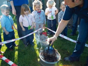 Children at Mill Childcare Centre learn some outdoor skills