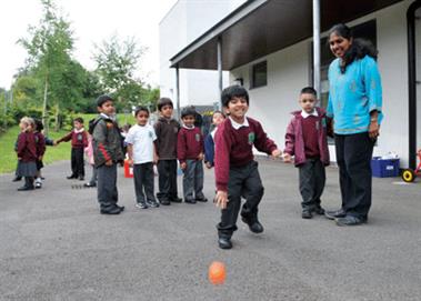 Children at play at Krishna-Avanti school