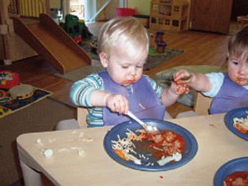 Tucking in at New Beginnings Nursery, Bourne End