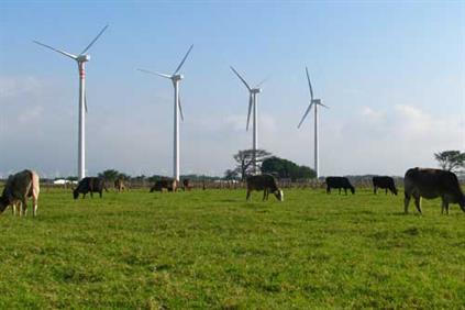 Acciona's 250 MW "Eurus" wind project in the Oaxaca region of Mexico using Acciona's 1.5 MW turbines