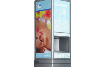 Ad-funded hand-sanitizer unit