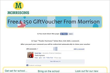 Voucher scam: the fake give-away offer aimed at Facebook users