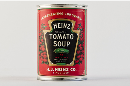 Heinz: featuring original label on Cream of Tomato Soup cans