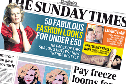 The Sunday Times: only Sunday title to post a February circulation rise