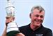 Darren Clarke: receiving the Open Championship winner's Claret Jug trophy