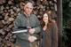 David Davenport of Silky Fox Handsaws and RFS Education Officer Debbie Cotton, launch the RFS Silky Fox Handsaws Awards for 21 colleges - image: RFS