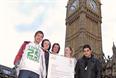 On Our Own Feet campaigners outside Parliament