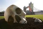 UKTV's Alibi launches rebrand with giant skull on London South Bank