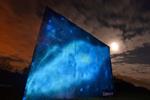 O2 erects giant blank canvas that transforms into the Milky Way at night