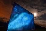 O2 erects giant blank canvas that transforms into the Milky Way at night