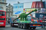 You are what you eat: Flora tours 'Florasaurus' dinosaur made from plants