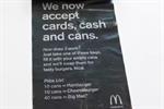 McDonald's accepts empty cans as currency in green festival campaign