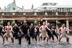 Rugby World Cup 'legend' Jonah Lomu performs haka in London with MasterCard