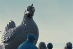 Asda's 30ft chocolate hen lays eggs in Easter campaign