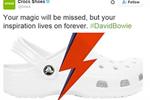 David Bowie tweet is pulled by Crocs, plus brand tributes on Twitter