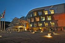 Independence referendum... the Scottish Parliament building in Edinburgh