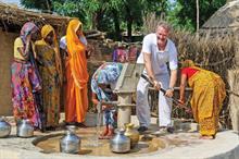 Celebrities: Water Aid ambassador Hugh Bonneville visits sanitation projects in India