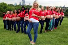 Billie Faiers bares her bump for the British Heart Foundation