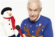 Jon Snow sports a Christmas jumper for Save the Children