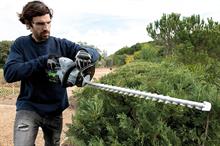 Handheld machines for ornamental hedges