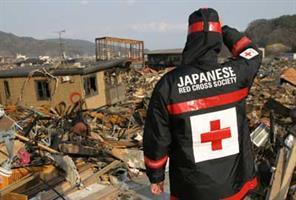 The Red Cross helped following the Japenese tsunami