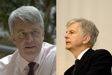 Andrew Lansley (left), Mike O'Brien (right)