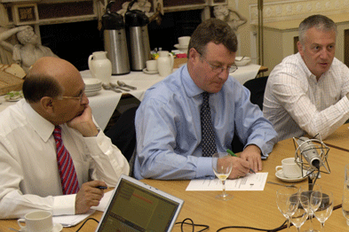 L to R: Dr Joshi, Prof Pringle and Dr Marshall formed part of the roundtable debate on the implementation of revalidation, bringing together GPC and RCGP views (Photograph: JH Lancy)