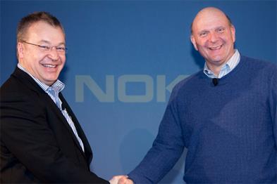 Nokia's Stephen Elop and Microsoft's Steve Ballmer