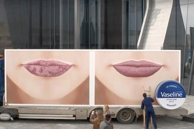 Unilever drives two giant pairs of lips around world to promote Vaseline Lip Therapy