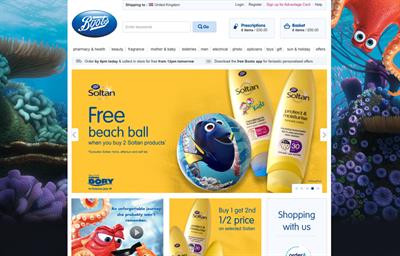 Boots partners with Disney in Finding Dory promotion for Soltan