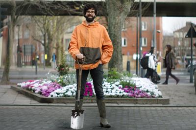 Co-Op Bank launches 'good to be different' position with guerilla gardener ad